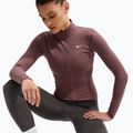 Dámská tréninková mikina Nike One Fitted Dri-Fit Full-Zip burgundy tattoo/white 4