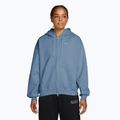 Dámská mikina Nike Studio Fleece Medium Weight Oversized Full Zip work blue/sail