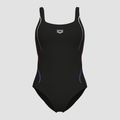 Dámské jednodílné plavky Arena Ludovica Soft Curve Back black/black multi