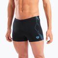 Pánské plavecké boxerky arena Graphic Swim Short black/turquoise 8