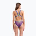 Dámské jednodílné plavky arena One Shaded Print Tech One Back artic lime violetta multi/neon blue 7