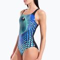 Dámské jednodílné plavky arena Peacock Swim Pro Back multi green/black 4