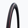 Cyklistický plášť SCHWALBE Lugano II K-Guard Silica wire s červenými pruhy