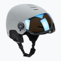 Lyžařská helma UVEX Wanted Visor rhino matt/mirror blue/smoke 9