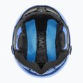 Dětská  lyžařská helma  UVEX Rocket Visor Jr blue matt/mirror blue/smoke 14
