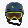 Dětská  lyžařská helma  UVEX Viti Set + gogle Speedy Pro blue puzzle/lasergold lite 2