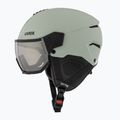 Lyžařská helma UVEX Instinct Visor oxid green matt/mirror silver/smoke 3
