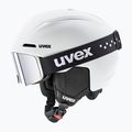 Dětská lyžařská helma UVEX Viti Set + lyžařské brýle Speedy Pro white matt/mirror silver/green/clear 10