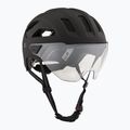 Cyklistická helma UVEX Stride Visor black matt/litemirror silver