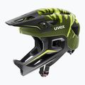 Dětská cyklistická helma UVEX React Fullface Jr dark olive matt 9