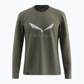 Pánské tričko Longsleeve Salewa Solidlogo Dry faded green