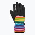 Dětské lyžařské rukavice Reusch Alan Junior black/multicolour lines 3