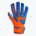 Dětské brankářské rukavice Reusch Attrakt Solid Finger Support Junior shocking orange/blue 2