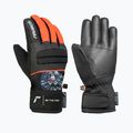 Dětské lyžařské rukavice Reusch Warrior R-Tex XT Junior black/silver/fluorescent red
