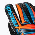 Brankářské rukavice Reusch Attrakt Solid black/aqua blue/shocking orange 6