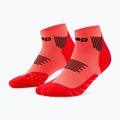 Dámské kompresní ponožky CEP Run Low Cut 5.0 neon coral