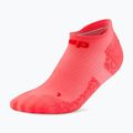 Pánské kompresní ponožky CEP Ultralight No Show 4.0 neon coral/red 2