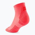 Pánské kompresní ponožky CEP Ultralight Low Cut 4.0 neon coral/red 3