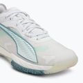 Dámské boty na házenou PUMA Accelerate Nitro SQD 4 Game On puma white/baltic sea blue/fresh water 7