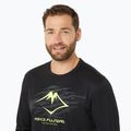 Pánské běžecké tričko longsleeve  ASICS Fujitrail Logo black/graphic grey/safety yellow 4