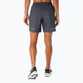 Pánské běžecké kraťasy  ASICS Icon performance carrier grey / safety yellow 3