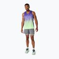 Pánské běžecké šortky ASICS Road 2N1 5IN clay grey/steel grey/illuminate green 2