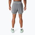Pánské běžecké šortky ASICS Road 2N1 5IN clay grey/steel grey/illuminate green 3