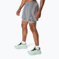 Pánské běžecké šortky ASICS Road 2N1 5IN clay grey/steel grey/illuminate green 4