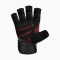 Trekingové rukavice RDX L4 Finger Weightlifting Leather red/black 9