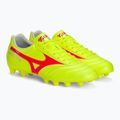 Pánské kopačky Mizuno Morelia II Club MD safety yellow/fiery coral 2/galaxy silver 4