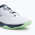 Pánské tenisové boty Mizuno Wave Enforce Court AC white/ vintage indigo/ neo mint 7