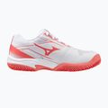 Dětské tenisové boty Mizuno Break Shot 5 Jr CC white/blue granite/calypso coral 9