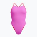 Dámské jednodílné plavky Speedo Solid Lattice Tie-Back neon violet