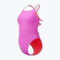 Dámské jednodílné plavky Speedo Solid Lattice Tie-Back neon violet 3