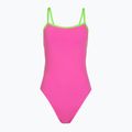 Dámské jednodílné plavky Speedo Solid Tri neon flamingo