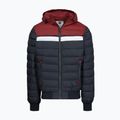 Pánská zimní bunda Pitbull Rubio Quilted Hooded dark navy/red 5