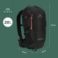Turistický batoh KADVA Escapada 20 l černý 18