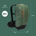 Turistický batoh KADVA Escapada 20 l zelený 15