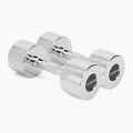 Chromované činky XTREXO 2x7 kg silver 