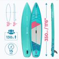 Sada paddleboard SUP nafukovací AQUASTIC Touring 11'6" zelený 26