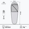Spací pytel KADVA Light 1000 L levý námořnický modrý 3