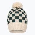 Dětská zimní čepice KID STORY  Merino green chessboard