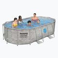Bazén s kovovou konstrukcí  Bestway Power Steel Swim Vista Series Oval Pool Set 427x250 cm šedý 5
