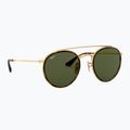 Sluneční brýle Ray-Ban Round Double Bridge arista gold/green g-15