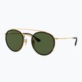 Sluneční brýle Ray-Ban Round Double Bridge arista gold/green g-15 4