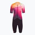 Dámská cyklistická kombinéza Castelli Free Sanremo 3 SS In dark night shade/vivid orange-bright rose