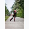 Dětské kolečkové brusle s chrániči Rollerblade Microblade Combo Jr black/pink 10