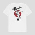 Pánské tričko Kaotiko Washed Bowling white 2