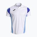 Pánské tenisové tričko Joma Montreal white/sky blue
