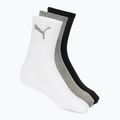 Ponožky PUMA Short Crew 3 pairs grey/white/black